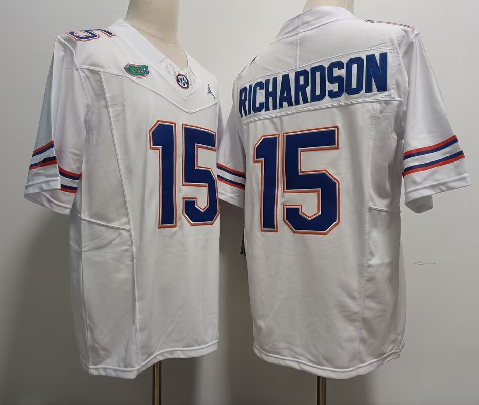 2024 NCAA Men Crocodile #15 Anthony Richards white jerseys